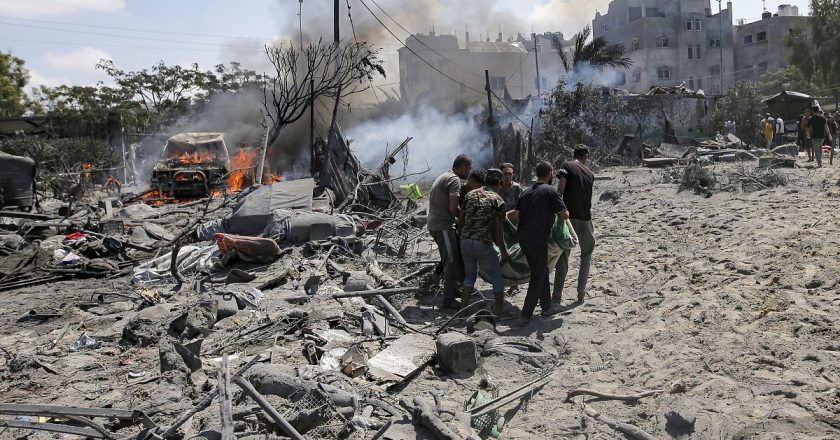 Video.  Filistinliler harap olmuş Tel el-Hawa’ya geri dönüyor